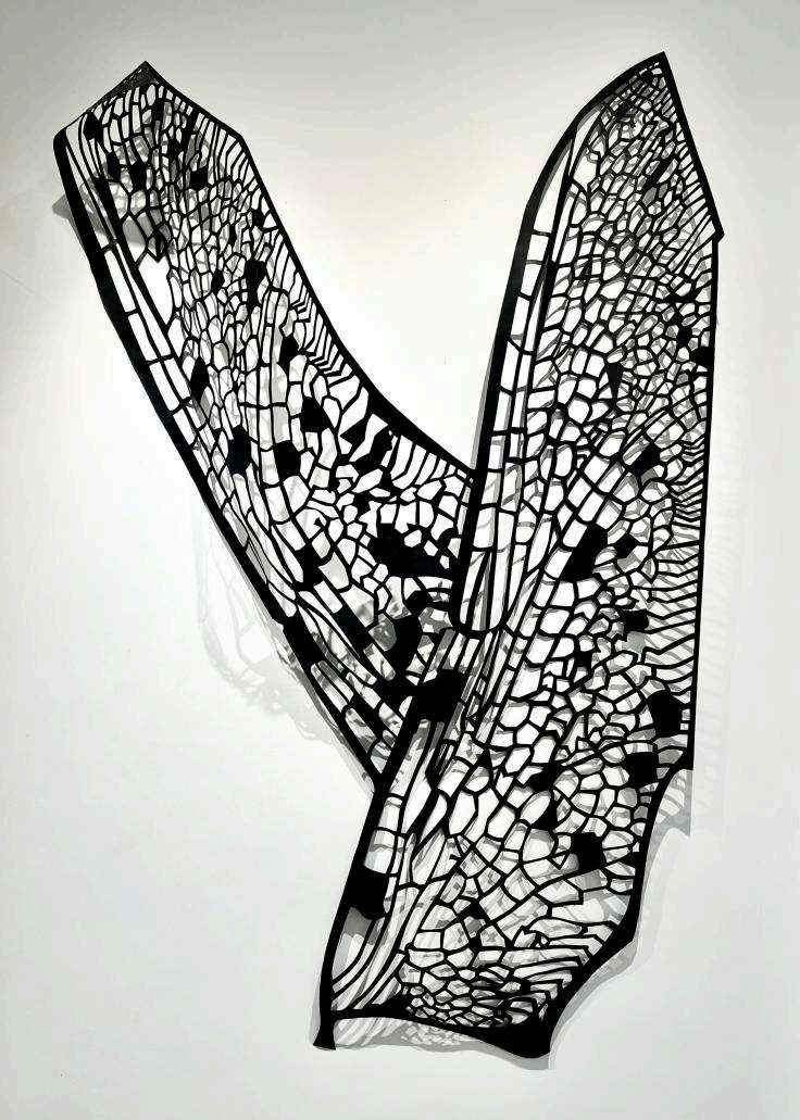 Dragonfly wing, cut paper — Munana Gatera